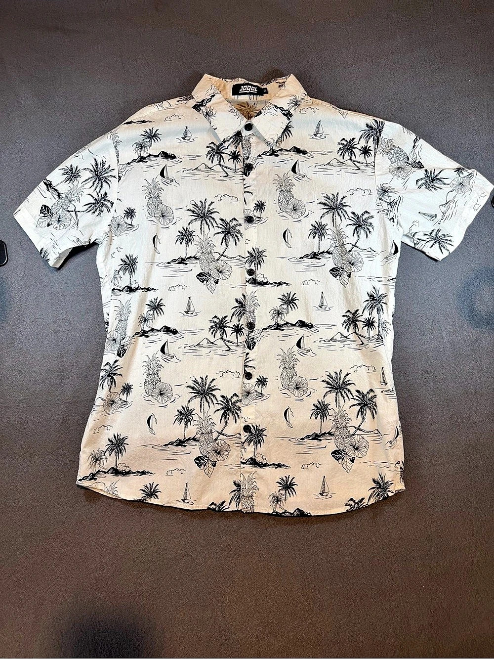 Joules Tropical Print Cotton Shirt Size Medium Like New